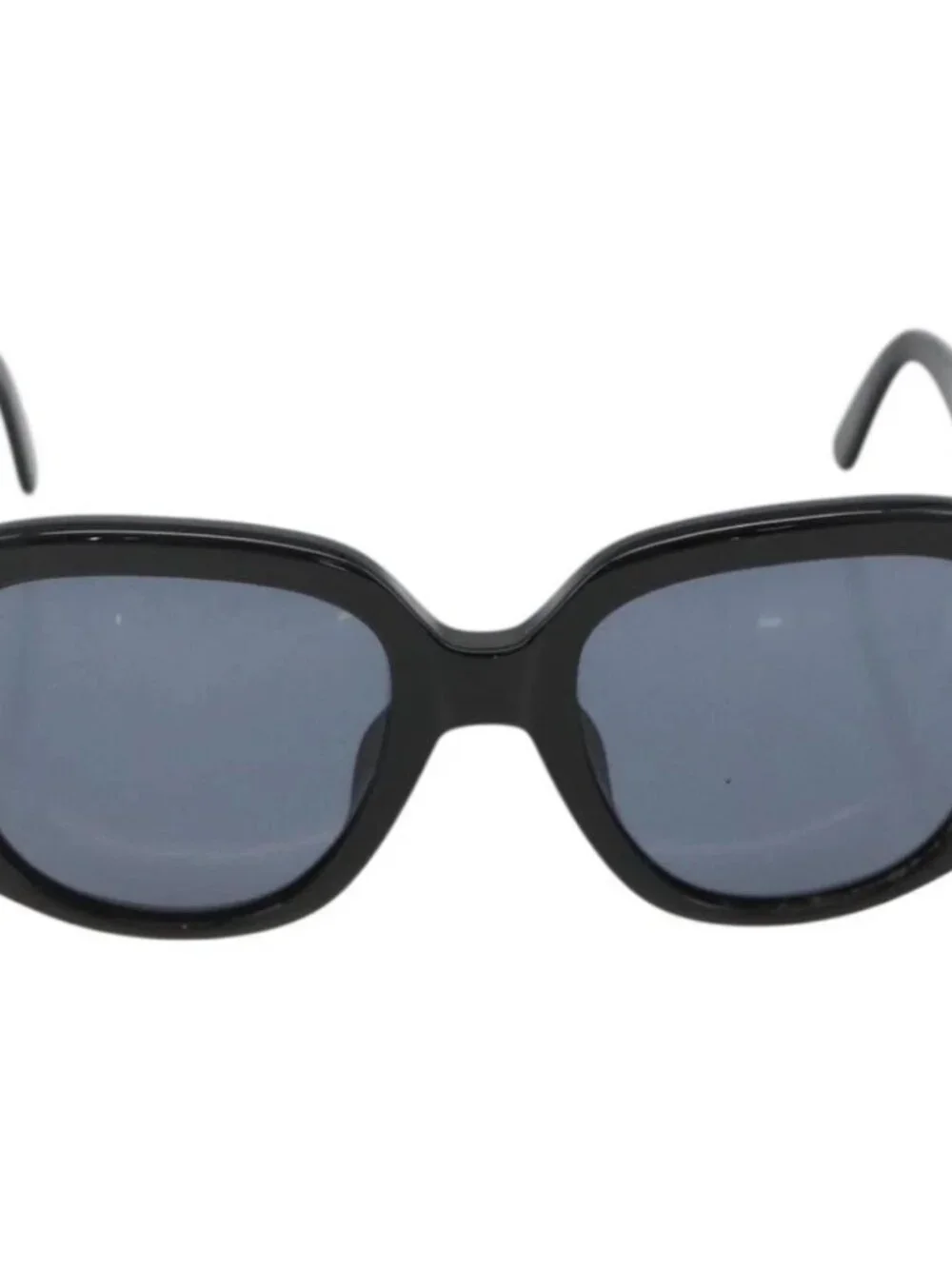 CHANEL Sunglasses plastic Black CC Auth ka3619